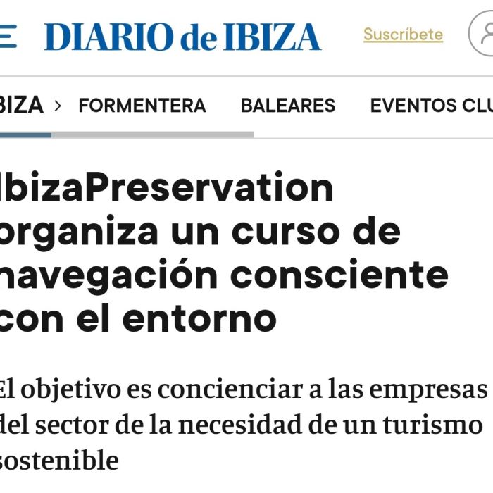 En el Diario de Ibiza hablan de la subvención de Ibiza Preservation a One Planet One Life para crear el curso de «Dirección Consciente»